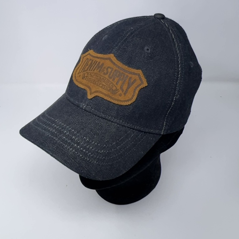 Ralph Lauren Denim & Supply Co. Strapback Hat Dark Denim Adjustable Patch Camo
